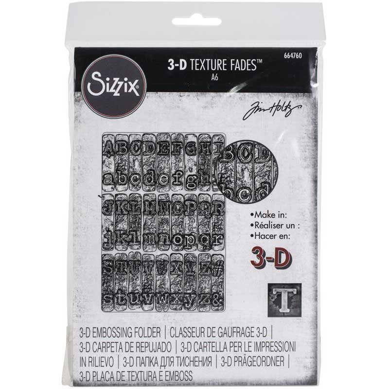 Sizzix Texture Fades Embossing Folder - Snowfall/Speckles by Tim Holtz