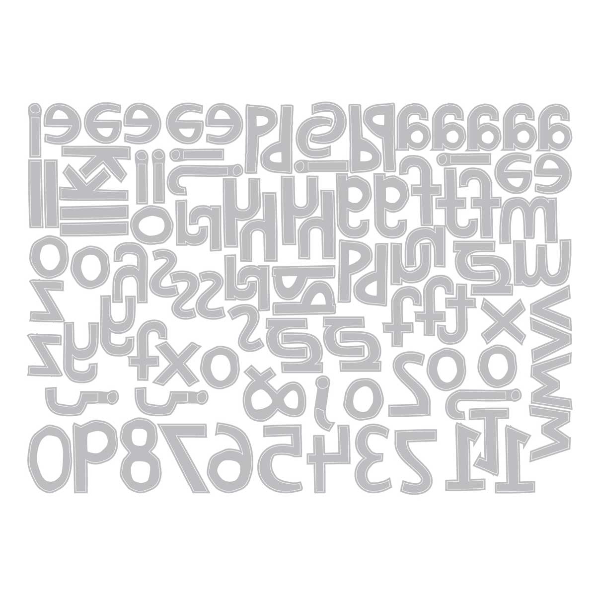 Tim Holtz Sizzix Thinlits - Alphanumeric Cutout Lower [663074] - Image 2