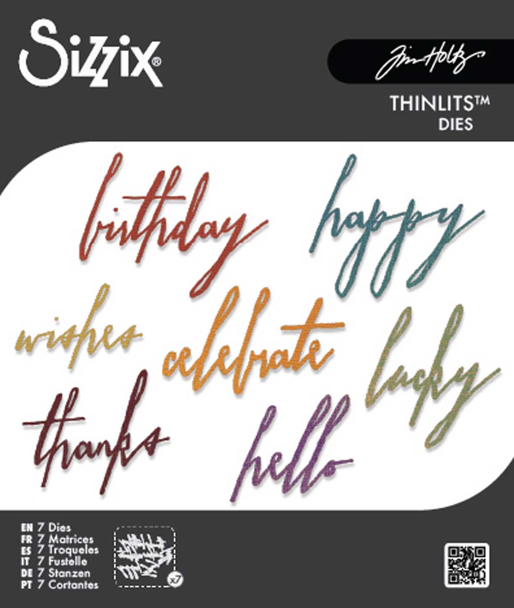 Tim Holtz Sizzix Thinlits - Handwritten Celebrate [660215]