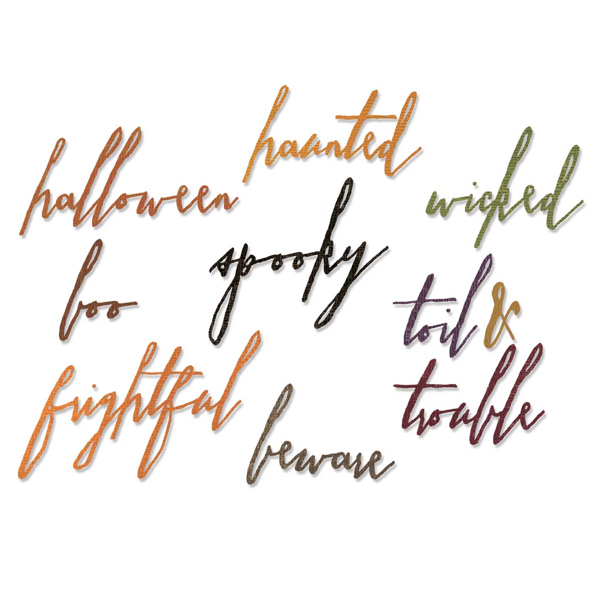 Tim Holtz Sizzix Thinlits - Handwritten Halloween [660958] - Image 3