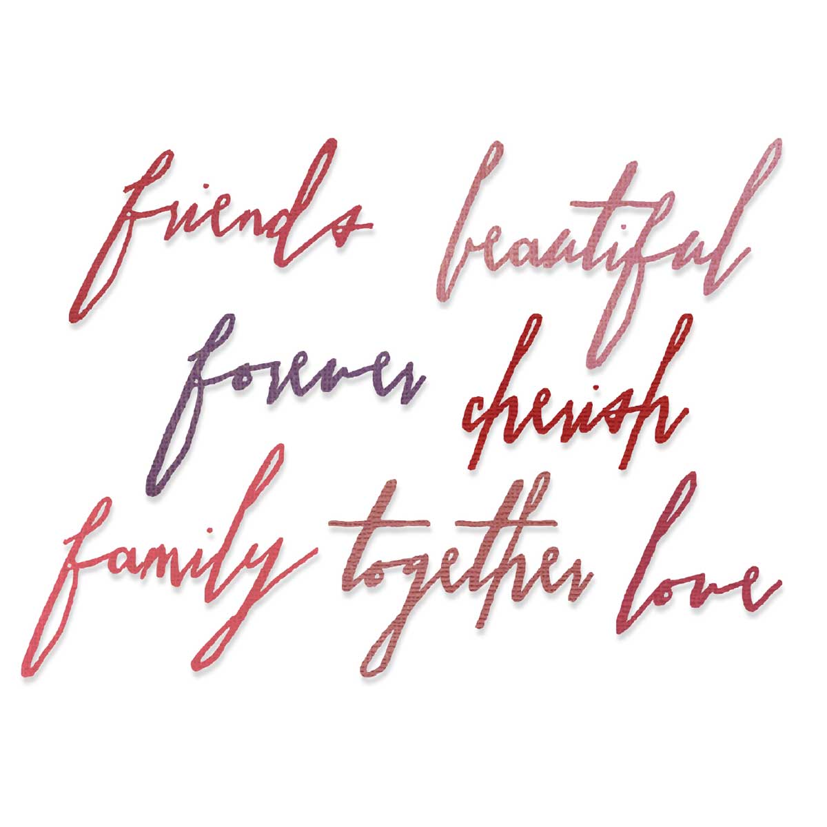 Tim Holtz Sizzix Thinlits - Handwritten Love [660218] - Image 3