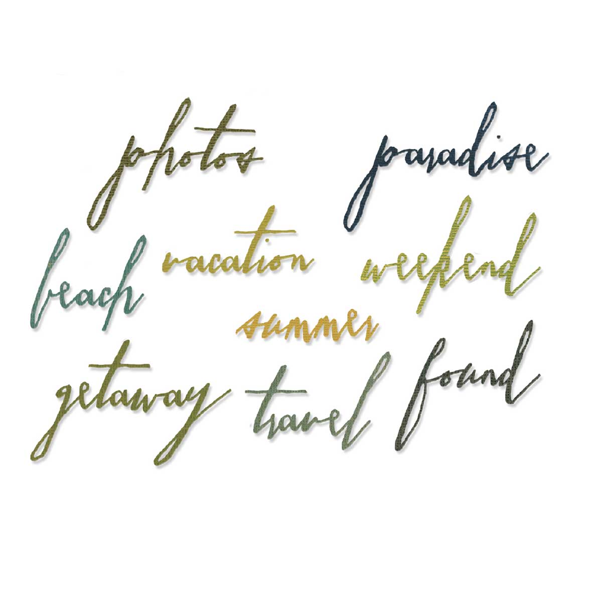 Tim Holtz Sizzix Thinlits - Handwritten Vacation [661286] - Image 3