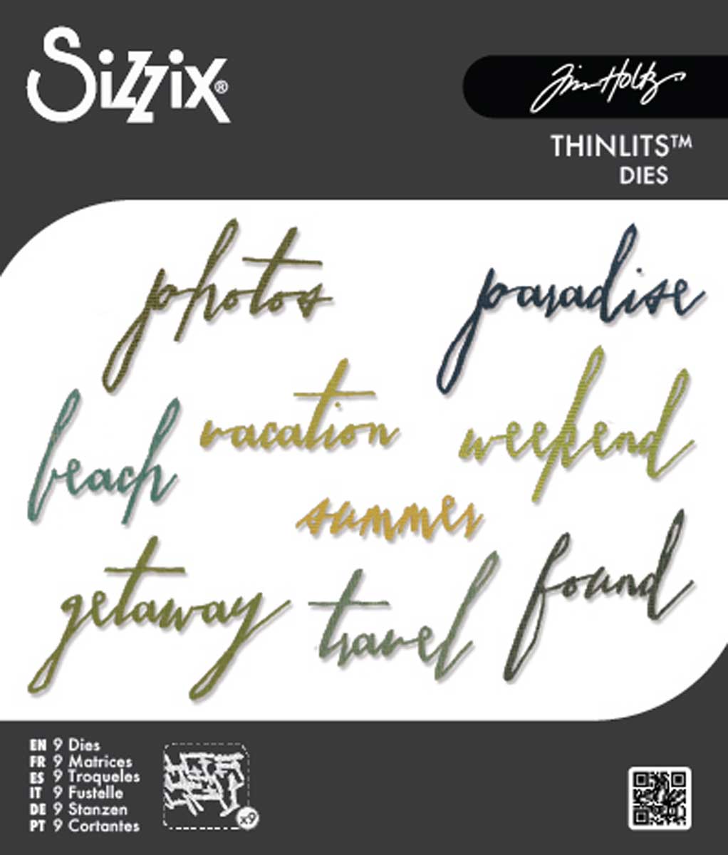 Tim Holtz Sizzix Thinlits - Handwritten Vacation [661286]