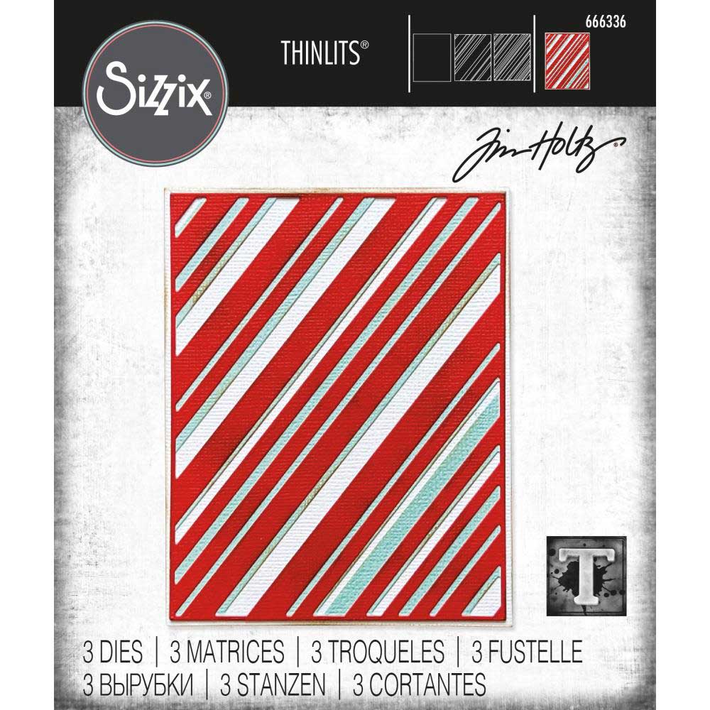 Tim Holtz Sizzix Thinlits - Layered Stripes [666336]