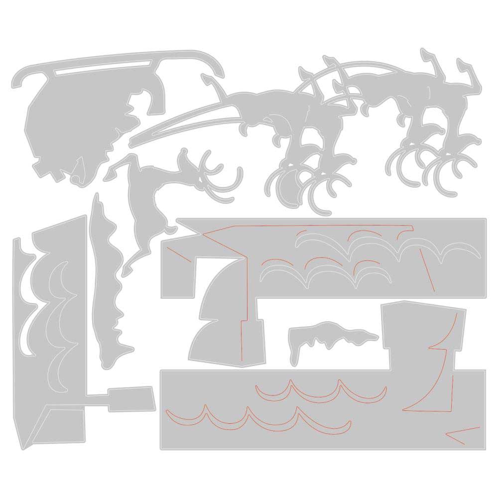 Tim Holtz Sizzix Thinlits - Reindeer Sleigh [666337] - Image 2