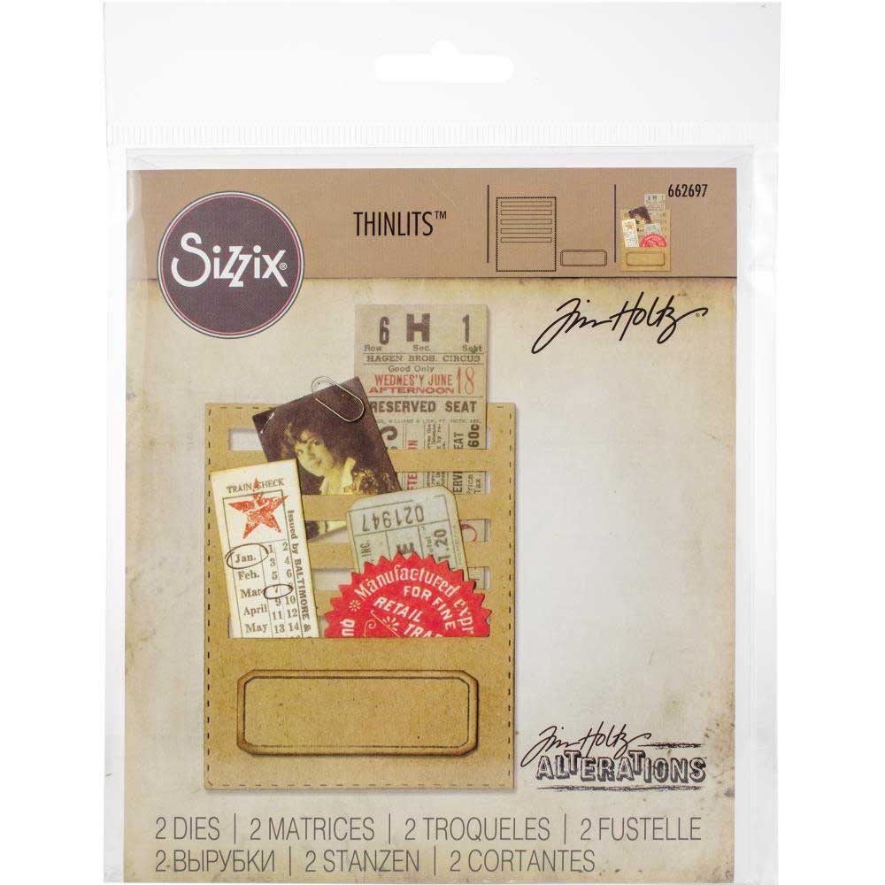 Sizzix Tim Holtz deals Alterations thinlits collection. Lot of 2.