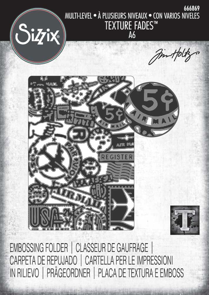 Tim Holtz Sizzix Vault Multi-Level Texture Fades - Airmail Tim Holtz Sizzix Vault Multi-Level Texture Fades - Airmail