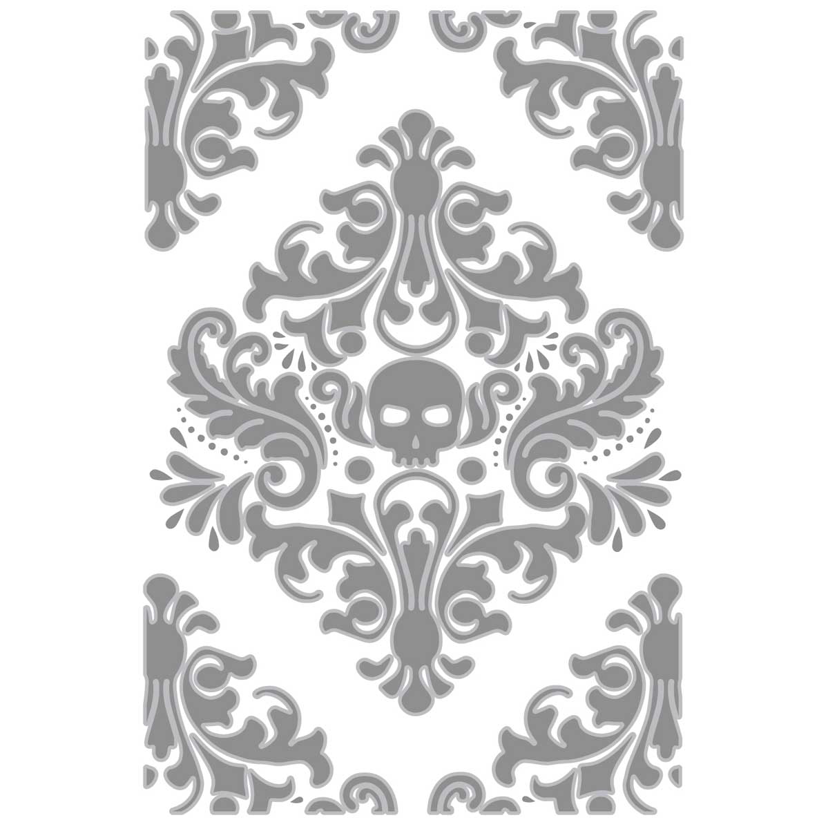 Tim Holtz Sizzix Vault Multi-Level Texture Fades - Skull [666912] - Image 2