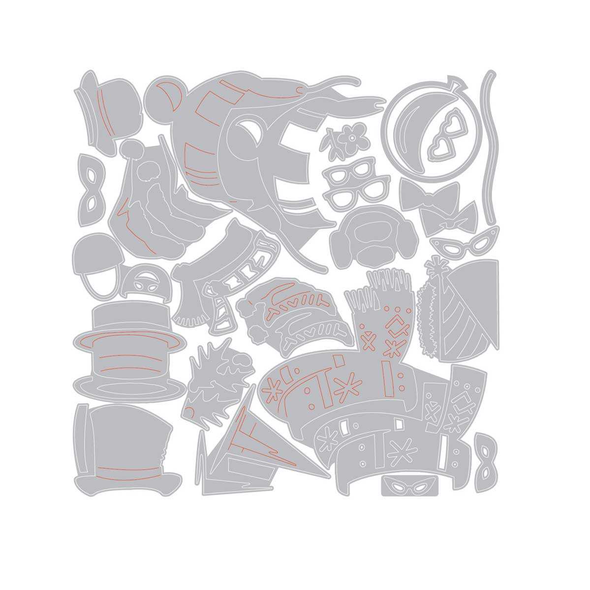 Tim Holtz Sizzix Vault Thinlits Dies - Accessories Mini [667220] - Image 2
