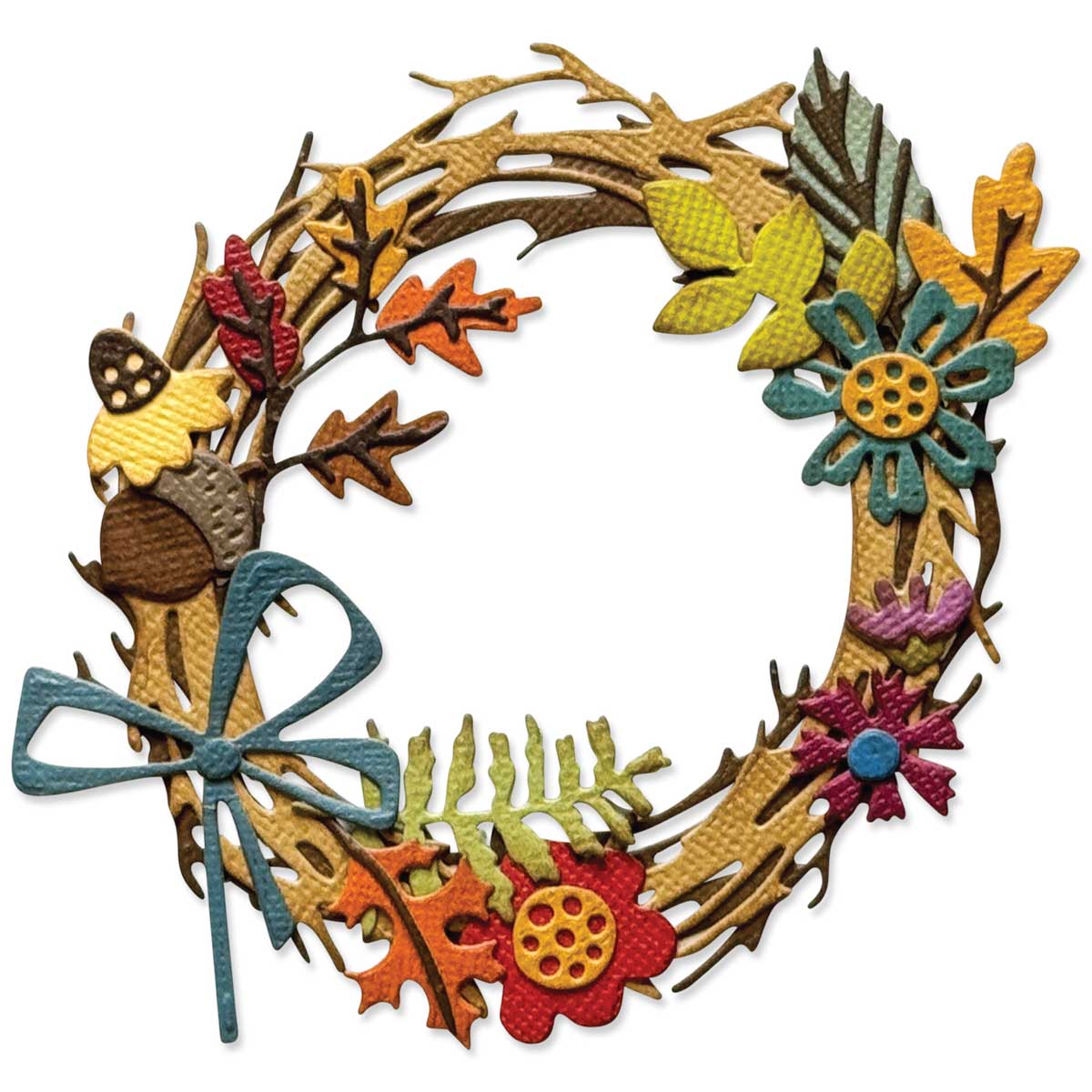 Tim Holtz Sizzix Vault Thinlits Dies - Foliage Wreath [666682] - Image 3