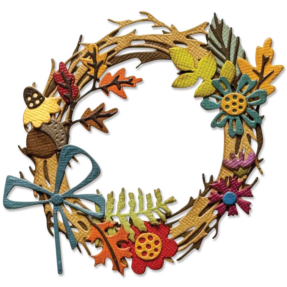 Tim Holtz Sizzix Vault Thinlits Dies - Foliage Wreath [666682]