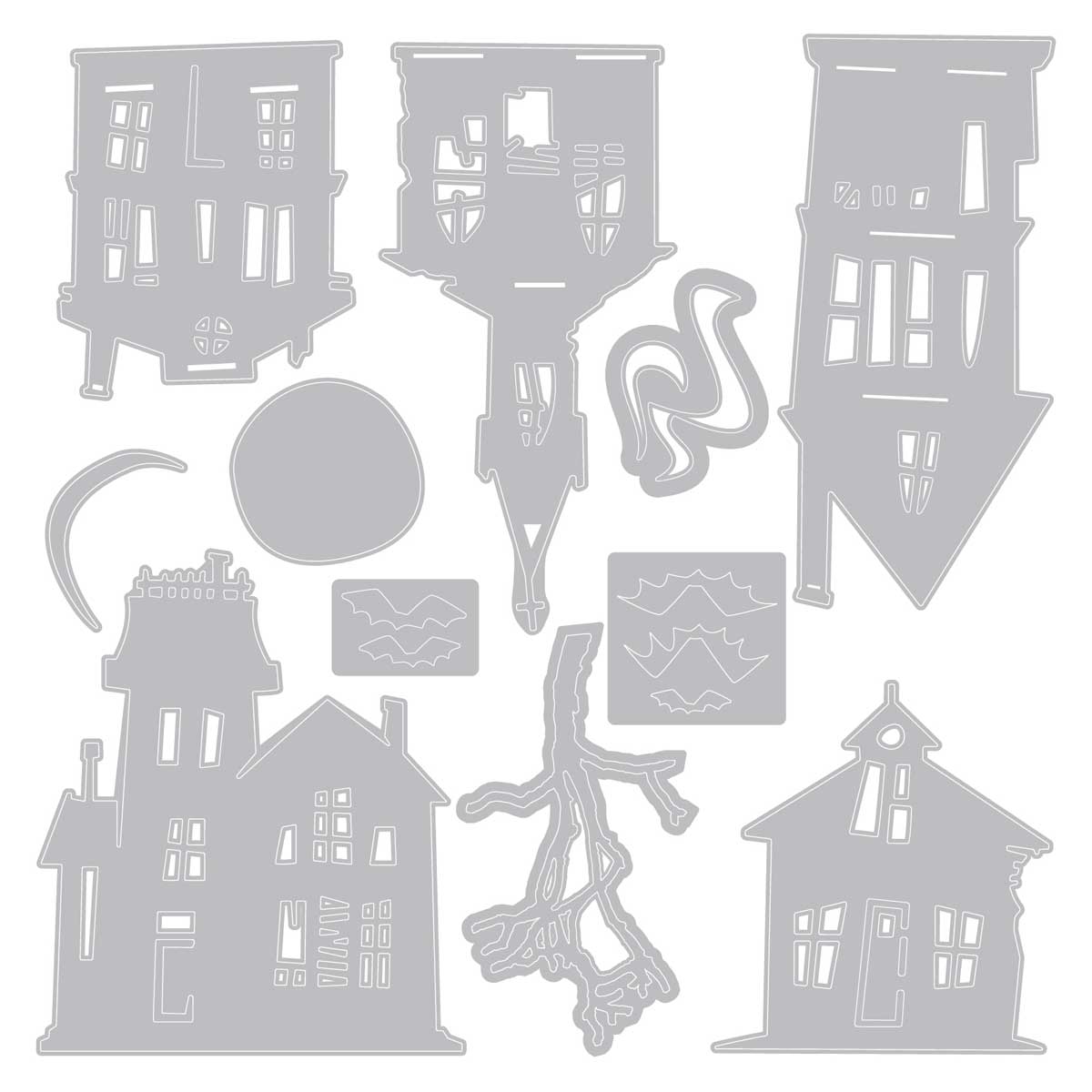 Tim Holtz Sizzix Vault Thinlits Dies - Ghost Town [666915] - Image 2