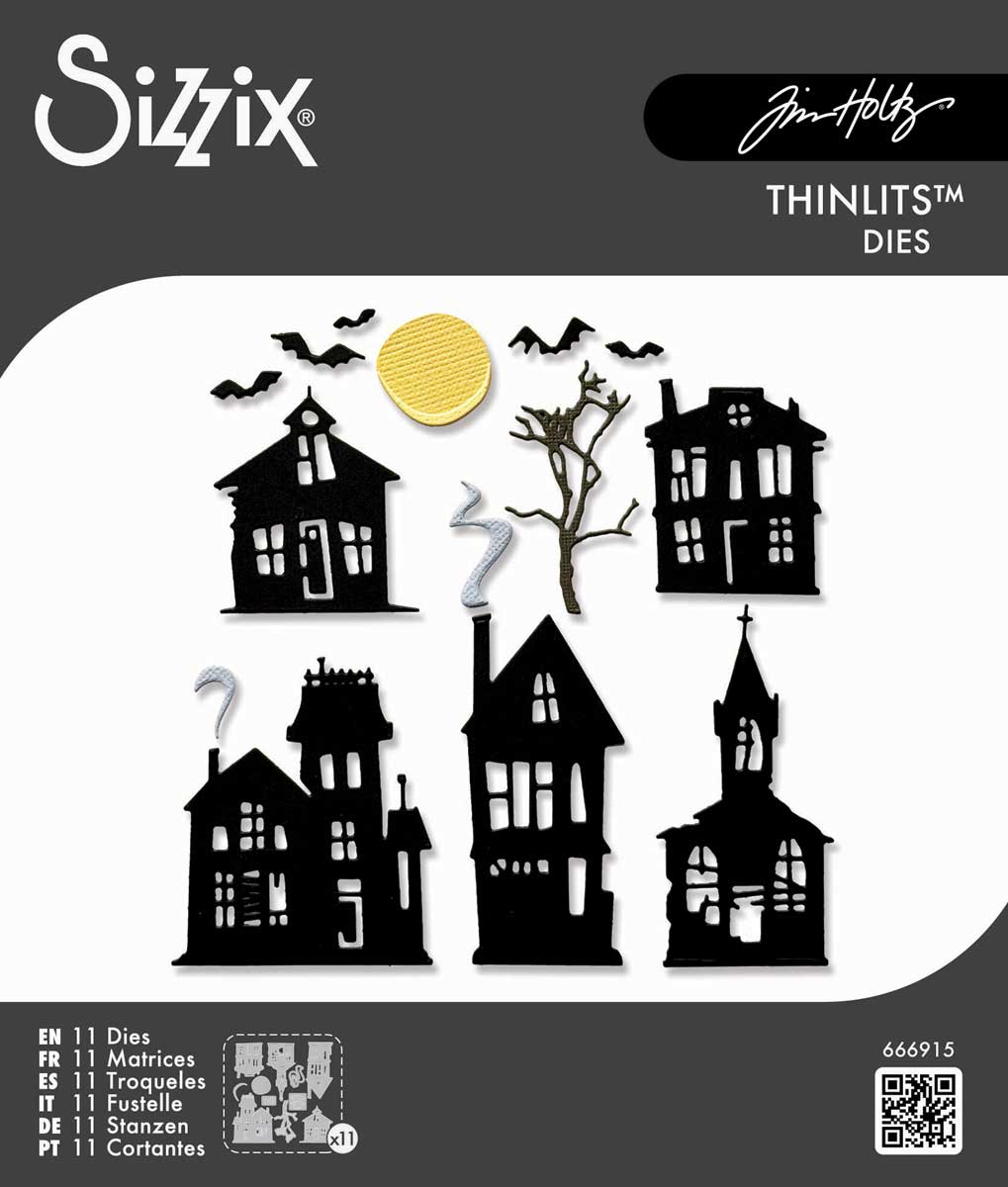 Tim Holtz Sizzix Vault Thinlits Dies - Ghost Town [666915]