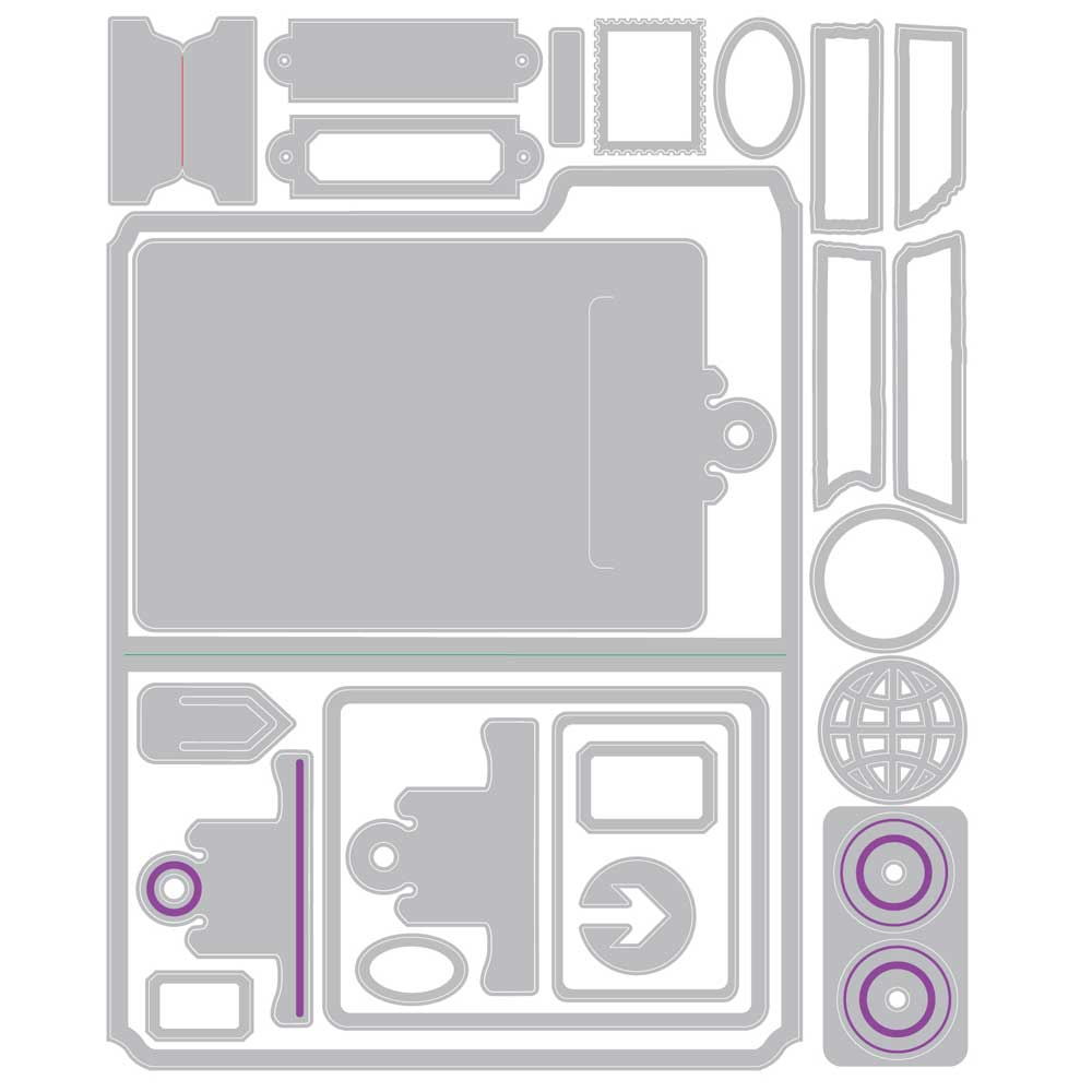 Tim Holtz Sizzix Vault Thinlits Dies - Noteworthy [666876] - Image 2