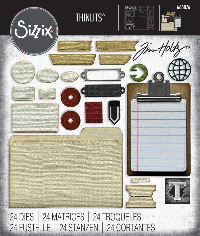 Tim Holtz Sizzix Vault Thinlits Dies - Noteworthy [666876] - Joggles.com