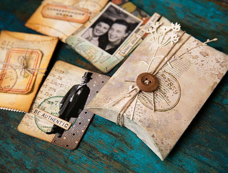 Tim Holtz Sizzix Vault Thinlits Dies - Pillow Box & Bag [666568] - Image 3