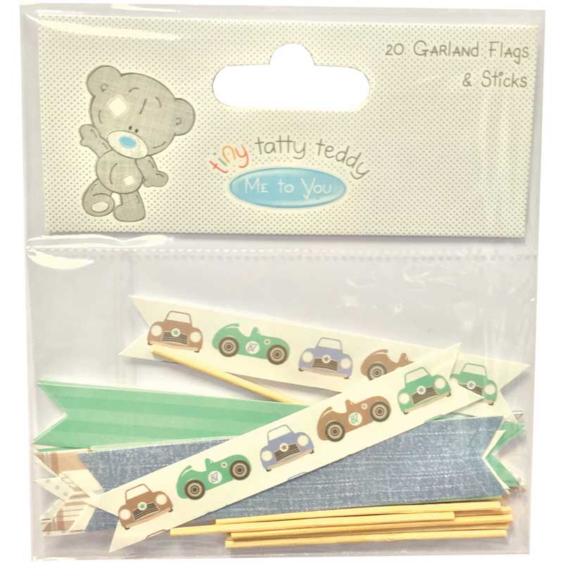 Trimcraft Tiny Tatty Teddy A4 Glitter Stickers - Boy