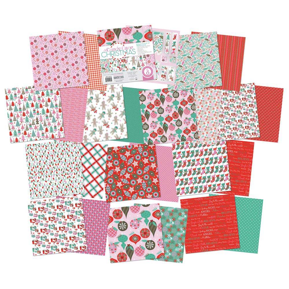Tonic Studios A Candy Cane Christmas Collection - 8" x 8" Art Pad [5534E] - Image 2