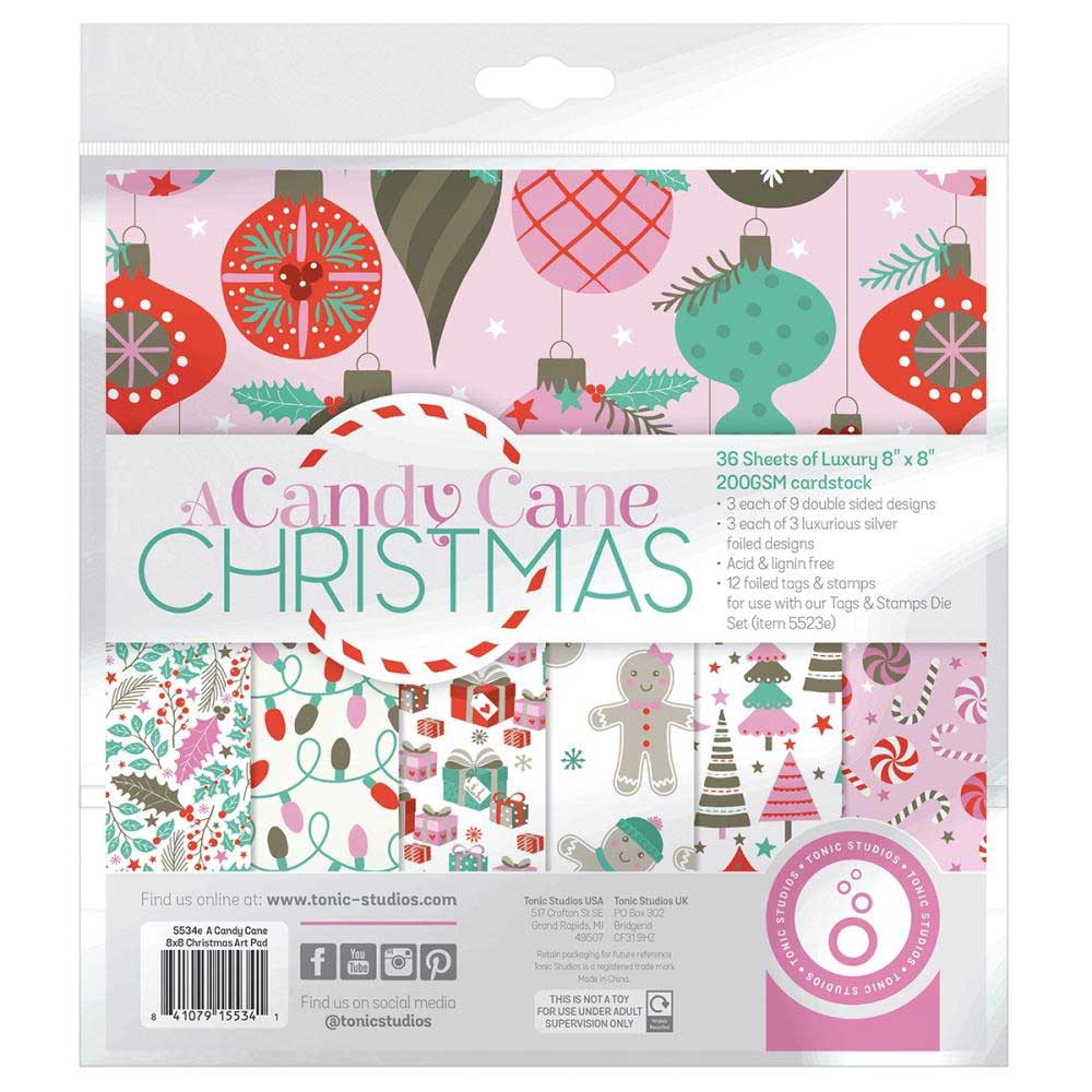 Tonic Studios A Candy Cane Christmas Collection - 8" x 8" Art Pad [5534E]