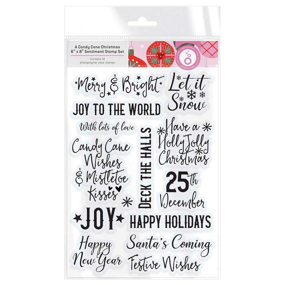 Tonic Studios A Candy Cane Christmas Collection - Clear Stamp Set - Sentiment [5540E]