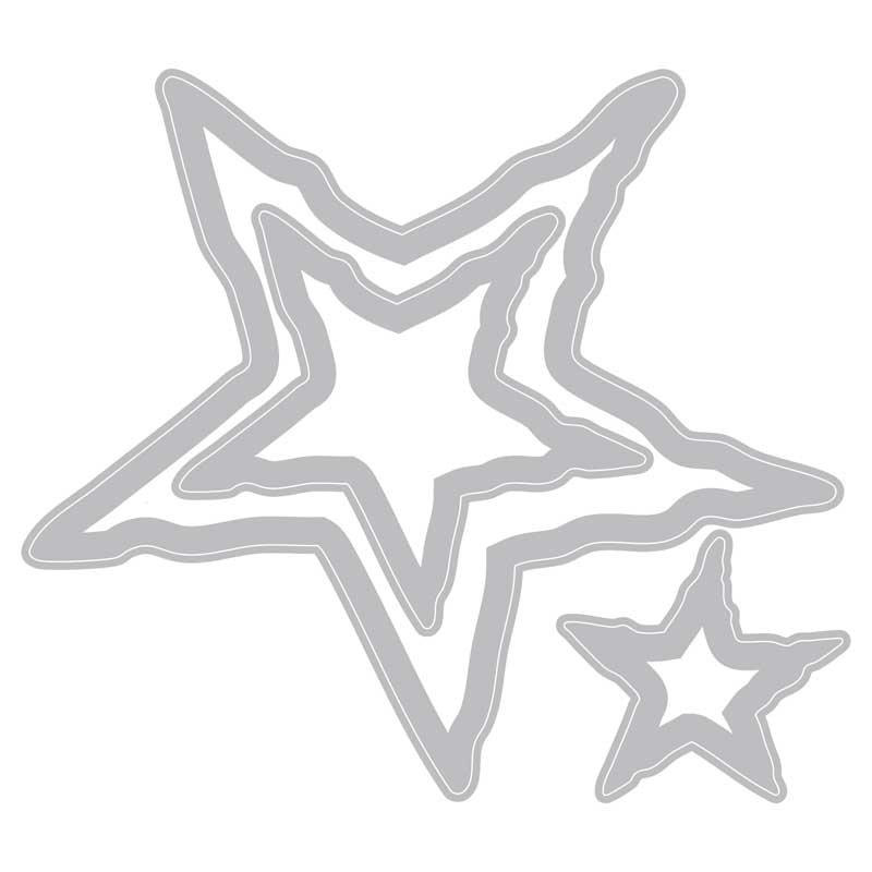 Vicki Boutin / Sizzix Layered Stencils & Framelits - Script Layering Stars [667191] - Image 2