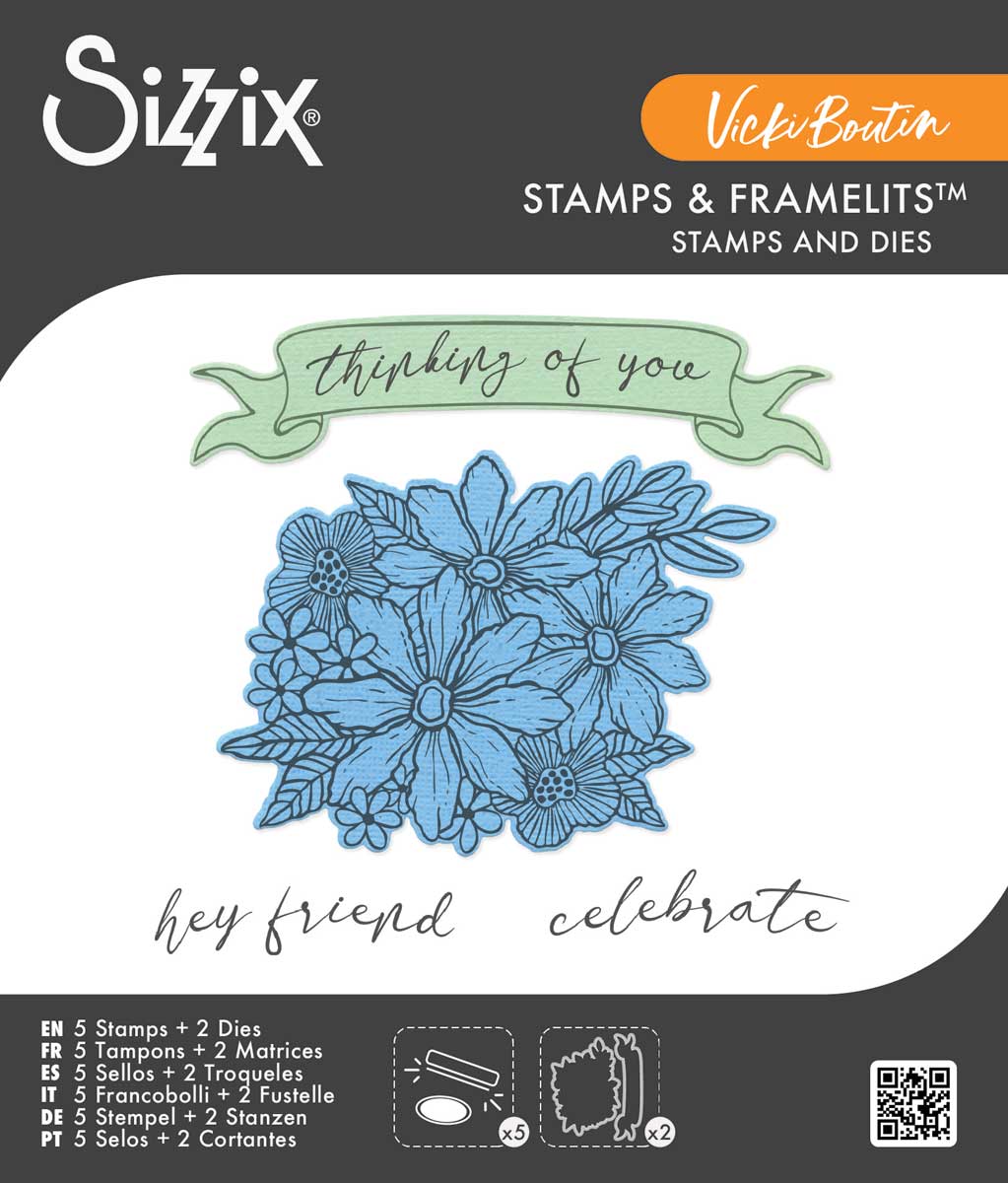Vicki Boutin / Sizzix Stamps & Framelits - Floral Bouquet [667082]