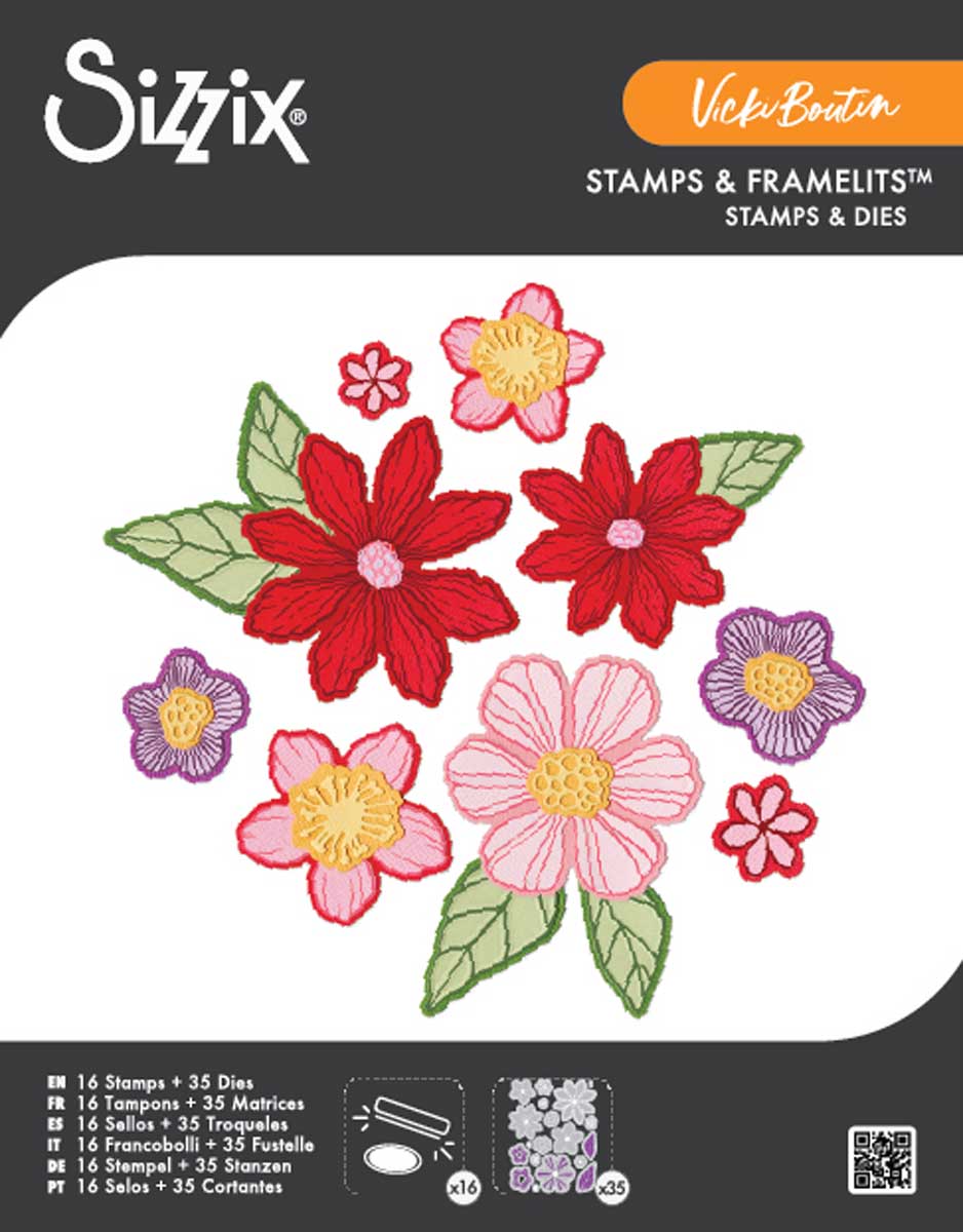 Vicki Boutin / Sizzix Stamps & Framelits - Floral Layers #1 [667074]