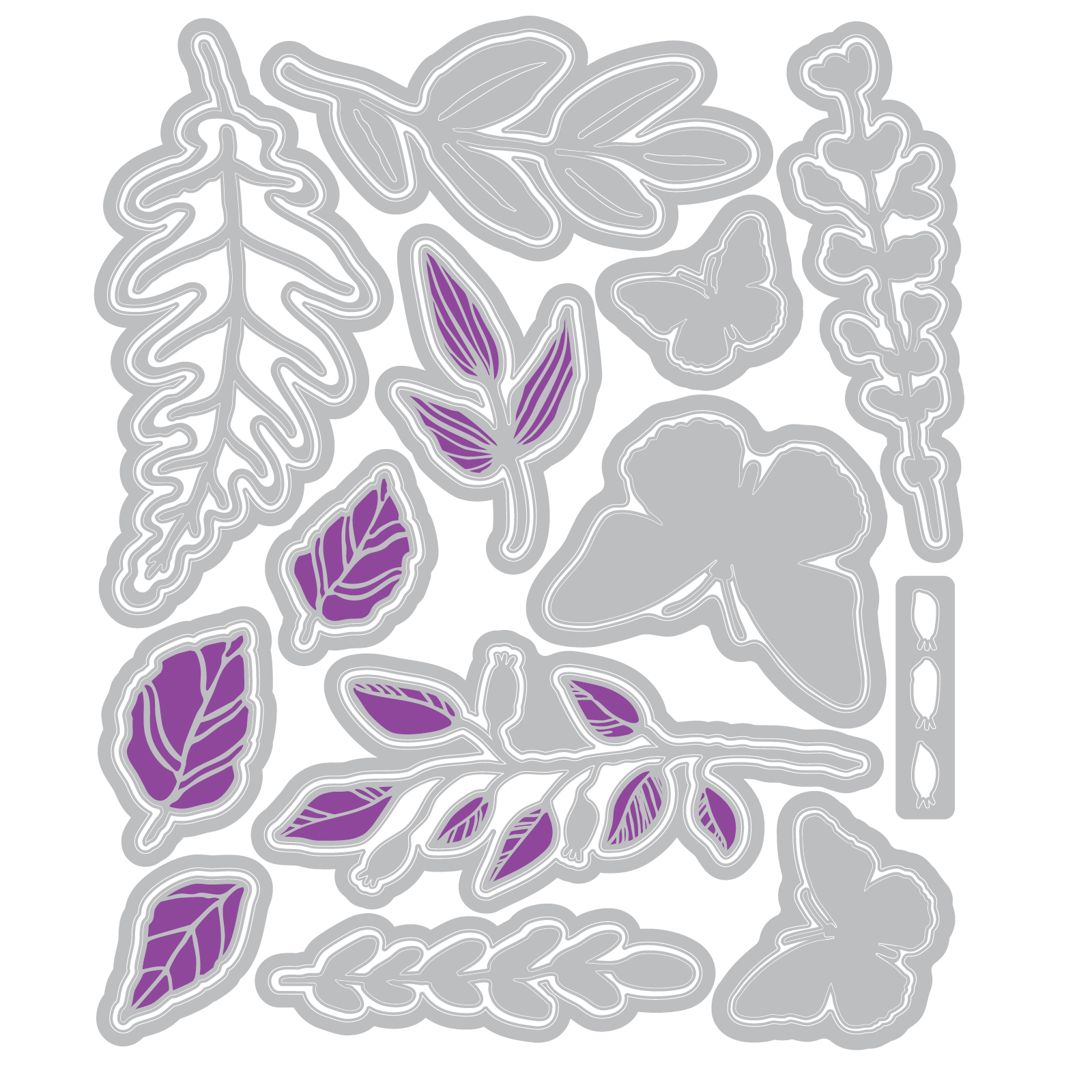 Vicki Boutin / Sizzix Stamps & Framelits - Greenery Layers #1 [667075] - Image 2