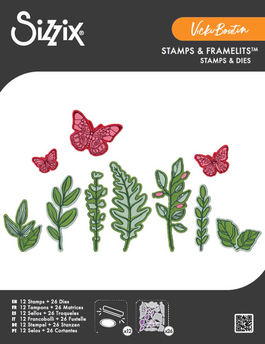 Vicki Boutin / Sizzix Stamps & Framelits - Greenery Layers #1 [667075]