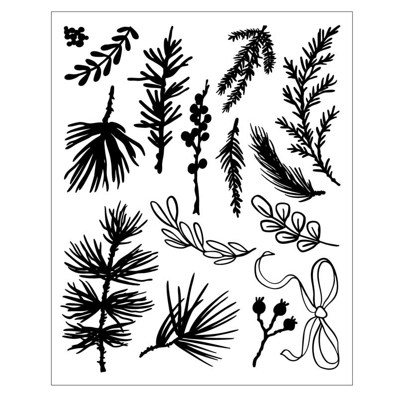 Vicki Boutin / Sizzix Stamps & Framelits - Winter Greenery [667188] - Image 3
