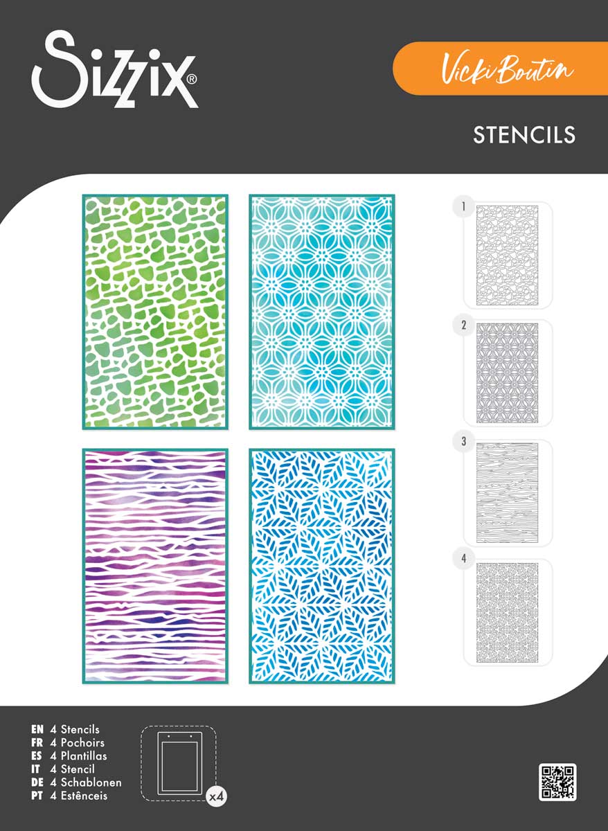 Vicki Boutin / Sizzix Stencils - Background Textures [667083]