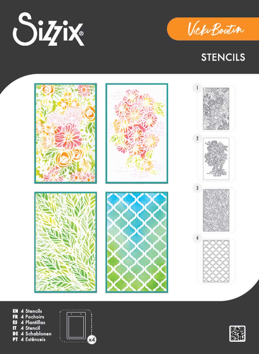 Vicki Boutin / Sizzix Stencils - Buildables Botanicals #1 [667071]