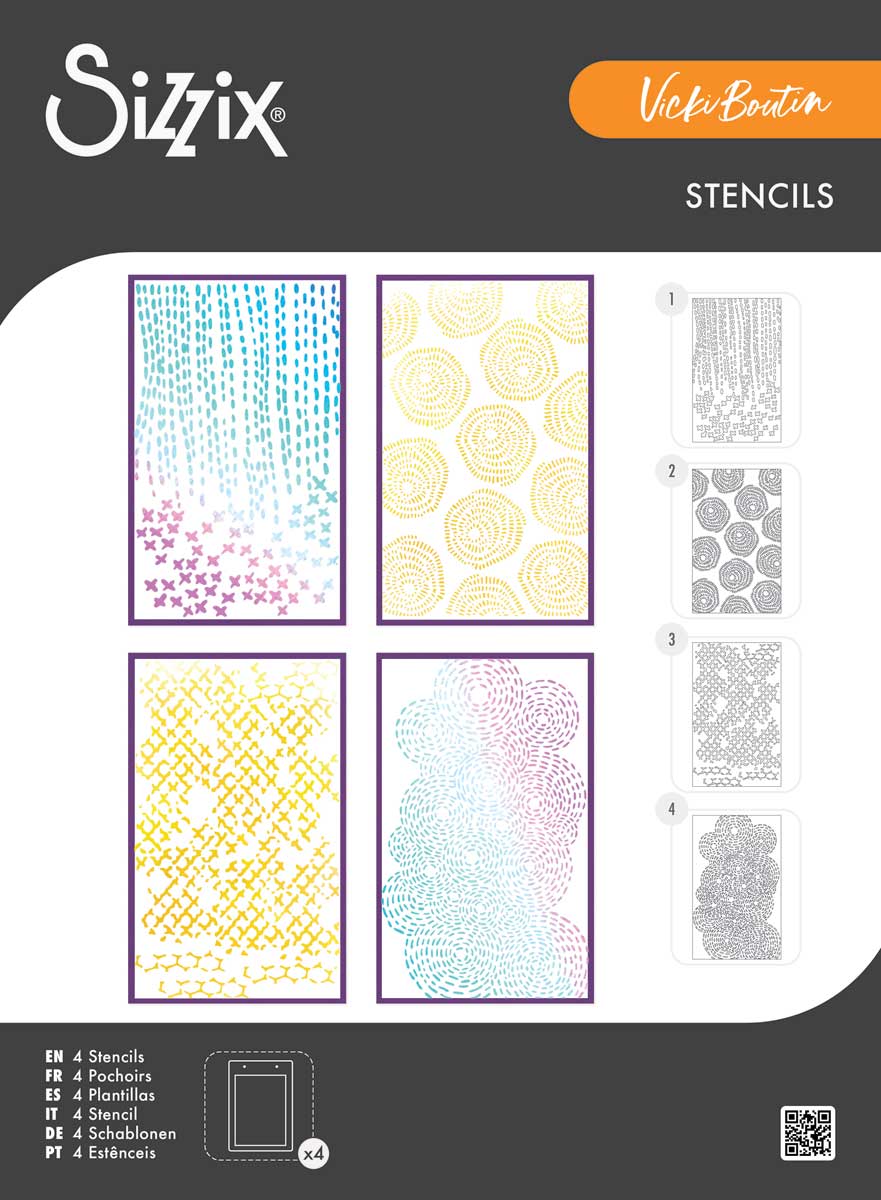 Vicki Boutin / Sizzix Stencils - Stitched Florals [667162]