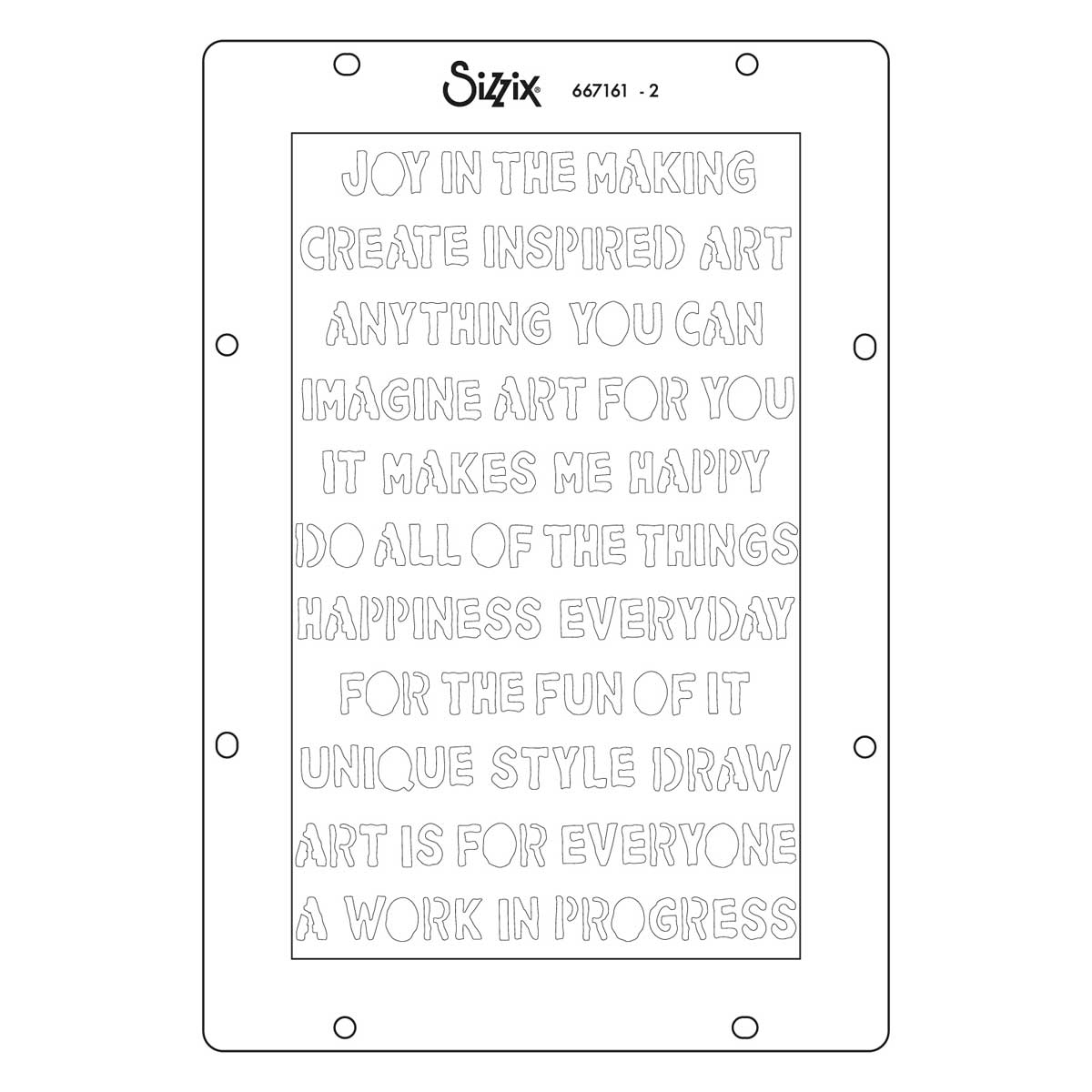 Vicki Boutin / Sizzix Stencils - Words & Numbers [667161] - Image 3