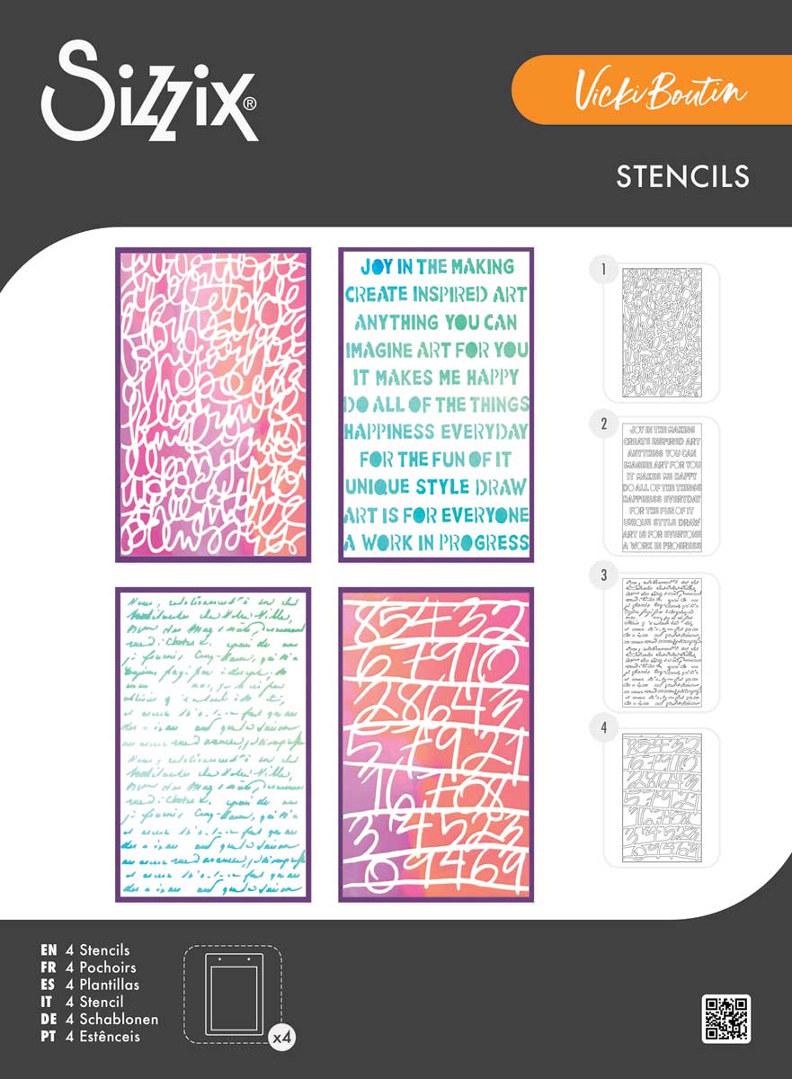 Vicki Boutin / Sizzix Stencils - Words & Numbers [667161]
