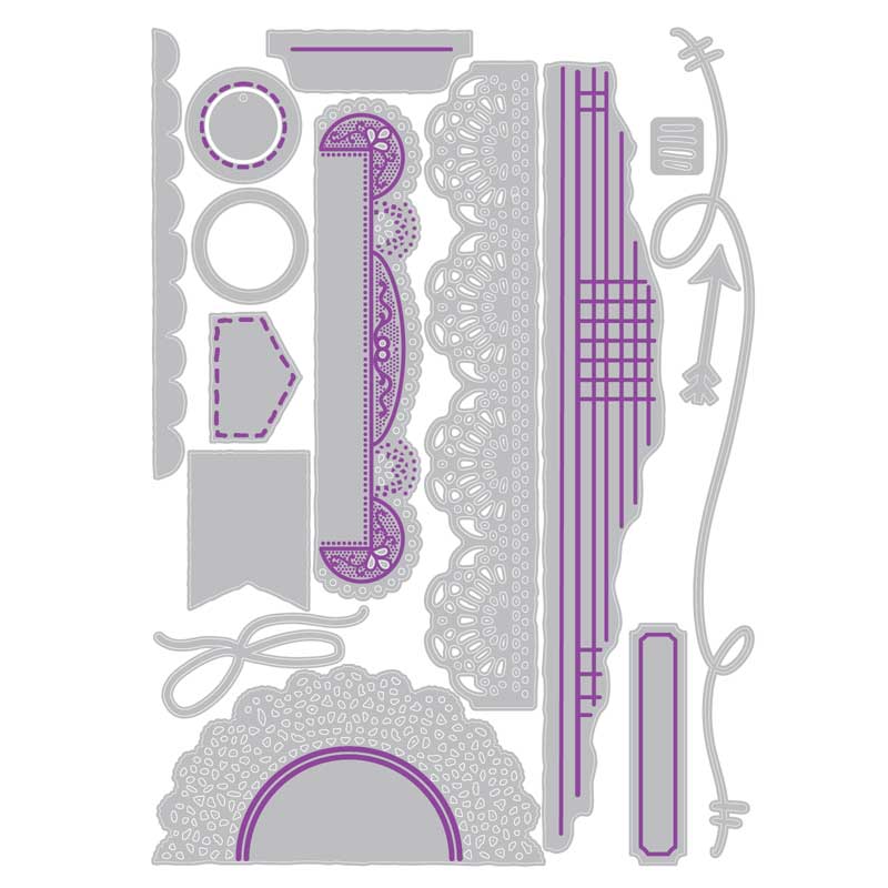 Vicki Boutin / Sizzix Thinlits - Border Clusters [667186] - Image 2