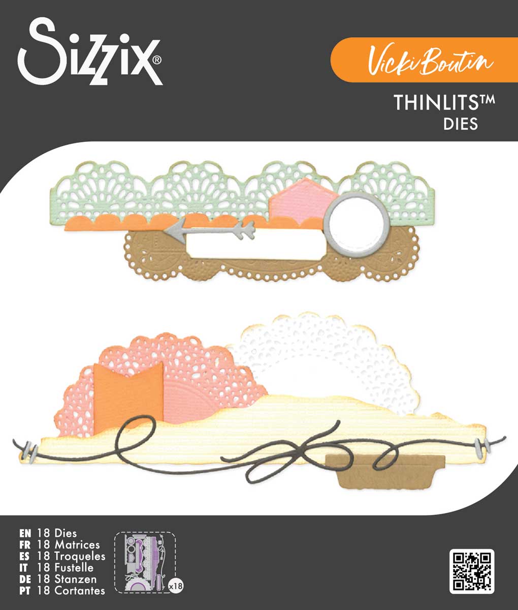 Vicki Boutin / Sizzix Thinlits - Border Clusters [667186]