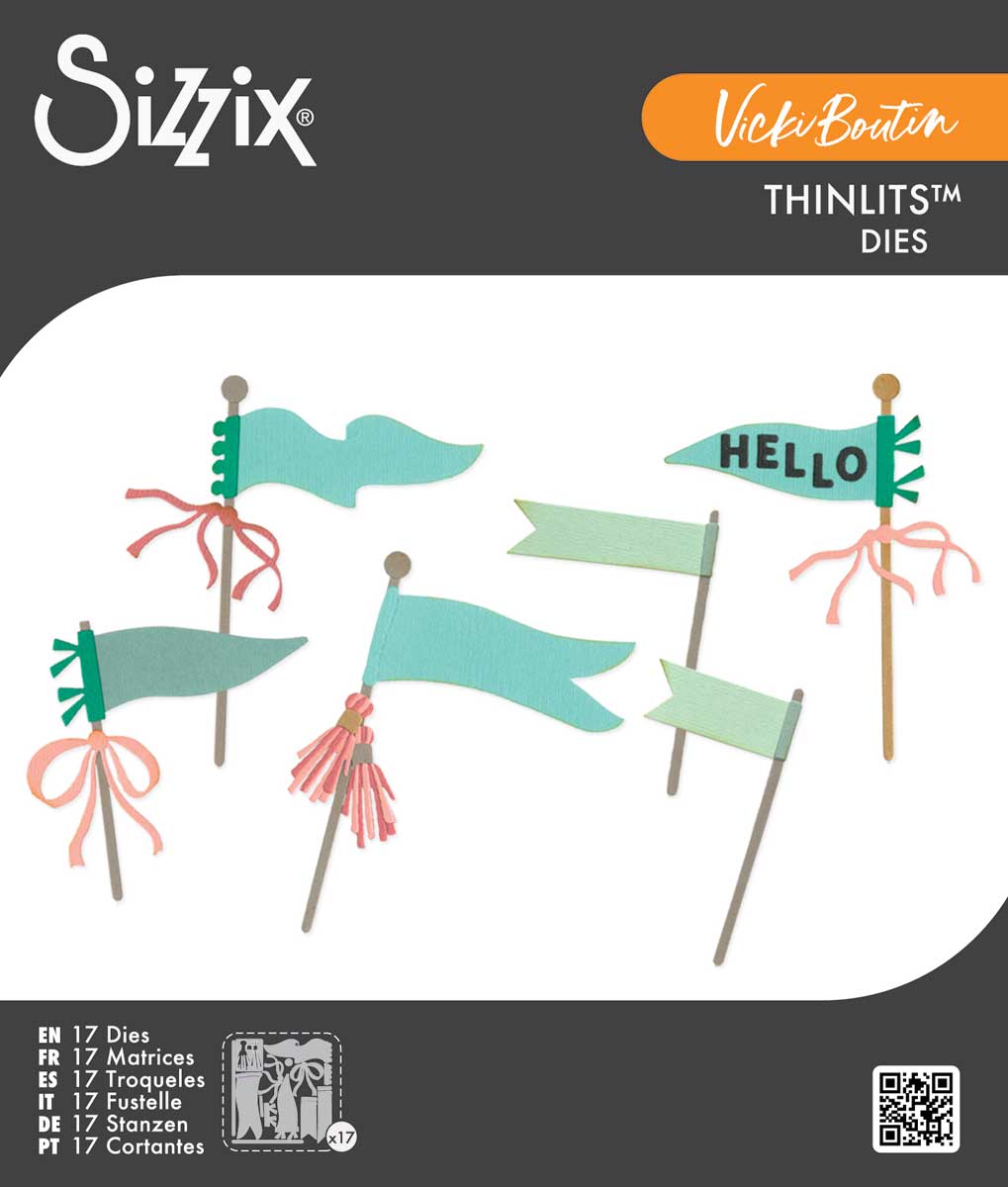 Vicki Boutin / Sizzix Thinlits - Layering Pennant Flags [667187]