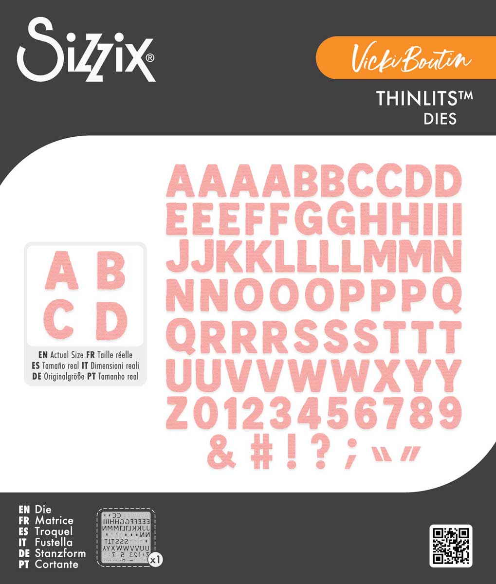 Vicki Boutin / Sizzix Thinlits - Mini Bold Alpha [667198]