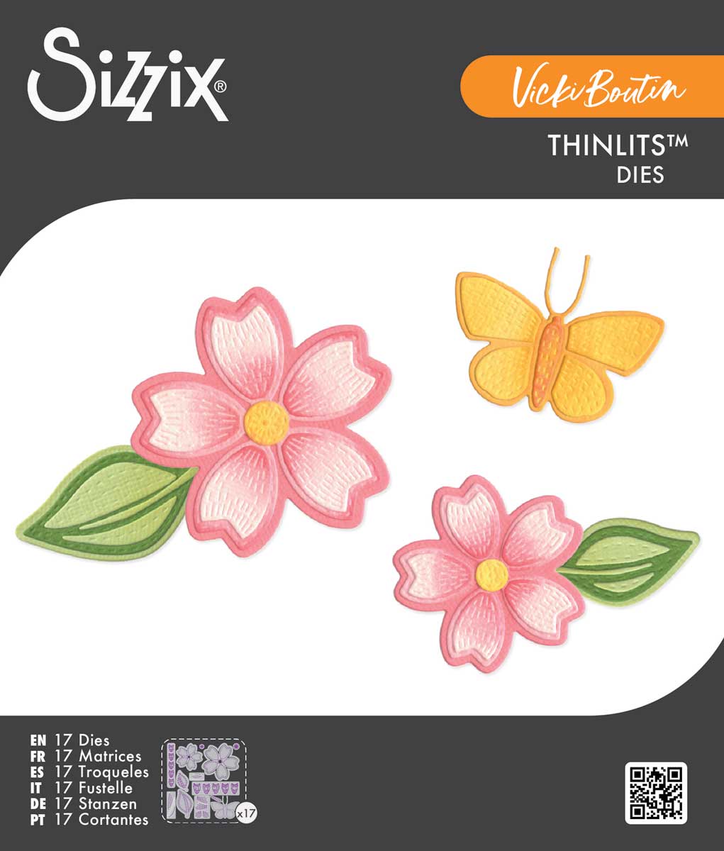 Vicki Boutin / Sizzix Thinlits - Stitched Floral [667164]