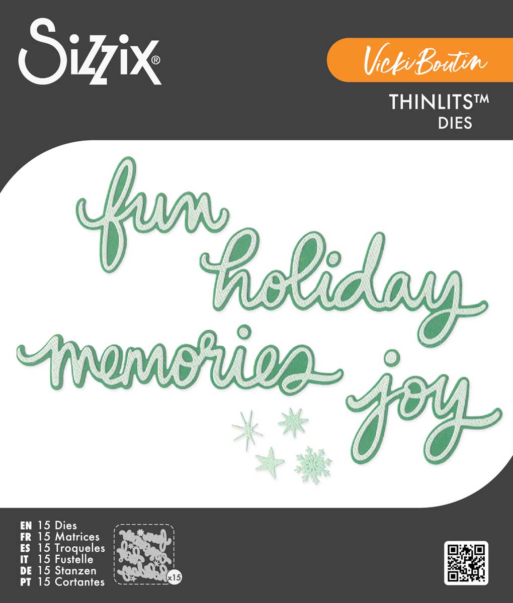Vicki Boutin / Sizzix Thinlits - Vicki Holiday Script [667189]