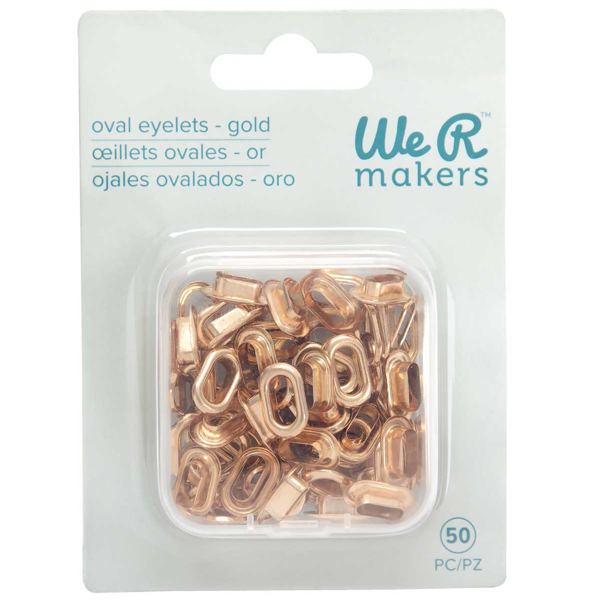 We R Memory Keepers Crop-A-Dile - Oval Eyelets, Gold [CRTOF-00075]