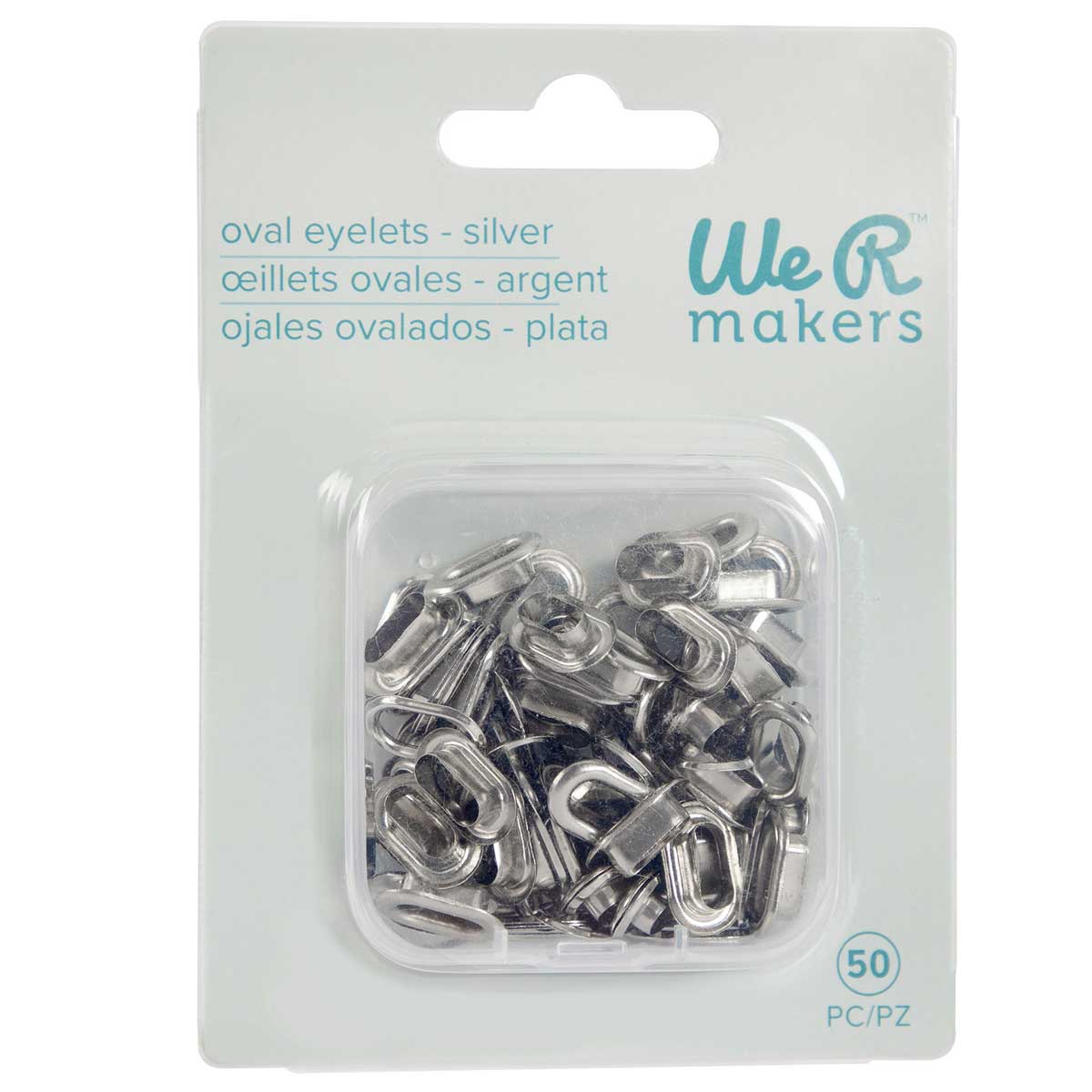 We R Memory Keepers Crop-A-Dile - Oval Eyelets, Silver [CRTOF-00076]