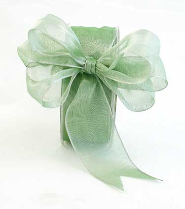 Organdy Wired Ribbon - White