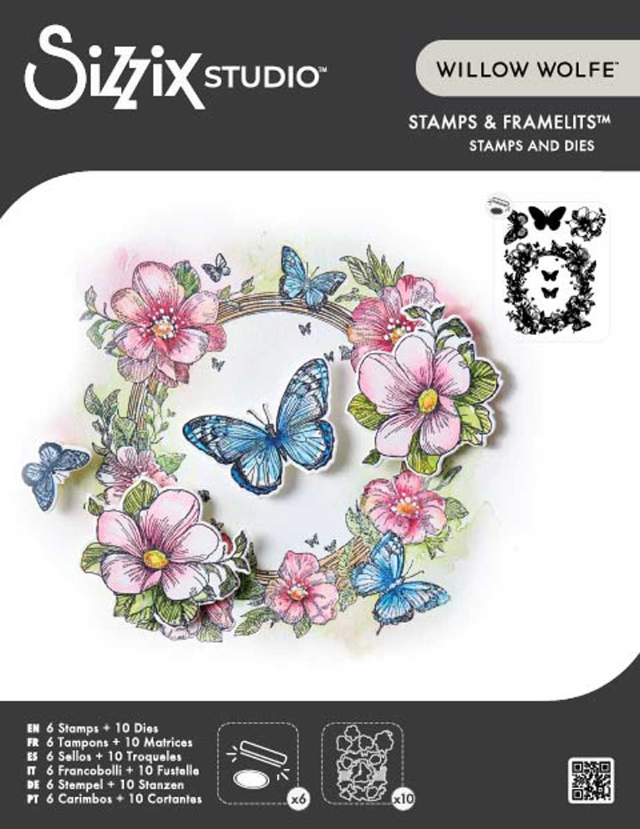 Willow Wolfe / Sizzix Stamps & Framelits - Artful Blooms [667031]