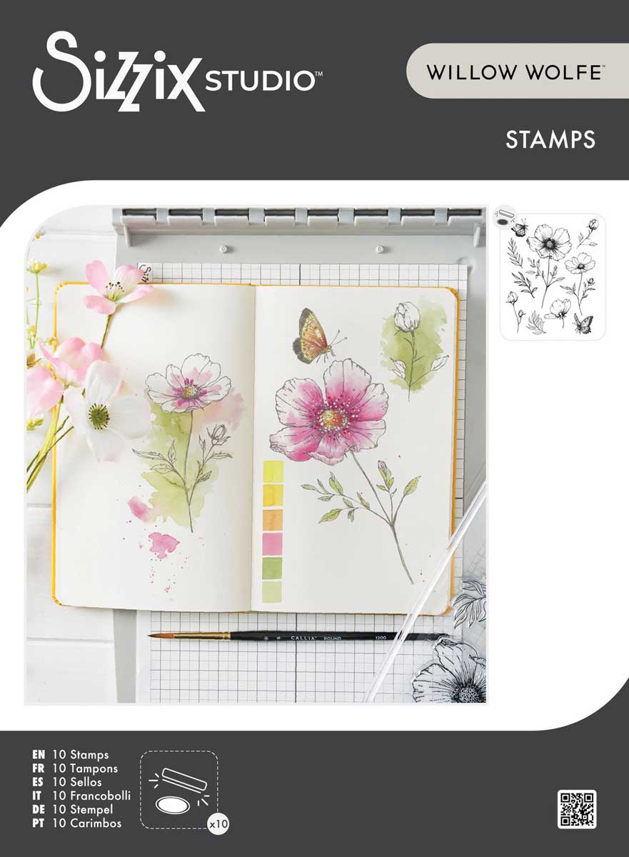 Willow Wolfe / Sizzix Stamps - Cosmo & Butterflies [666924]