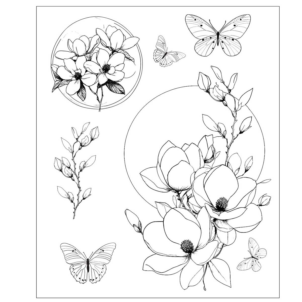 Willow Wolfe / Sizzix Stamps - Magnolia [667027] - Image 2