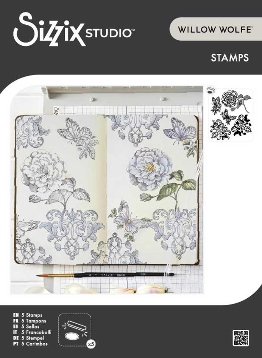 Willow Wolfe / Sizzix Stamps - Ornamental Butterflies [667028]