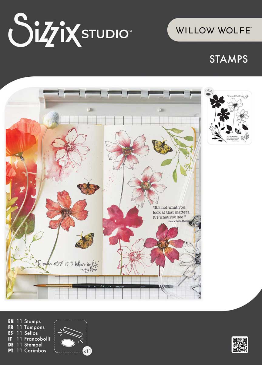 Willow Wolfe / Sizzix Stamps - Wild Blooms [667095]