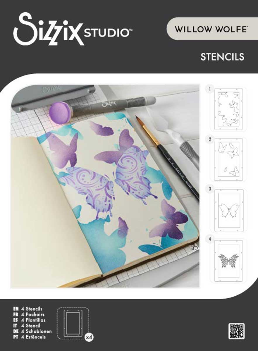Willow Wolfe / Sizzix Stencils - Butterflies [667040]